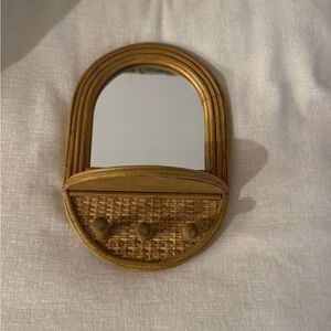 Elegant Wall Mirror with Woven Detail